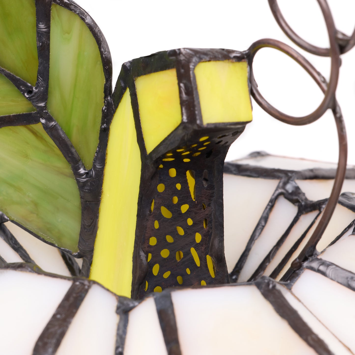 9"H Patch the Pumpkin Stained Glass Accent Lamp