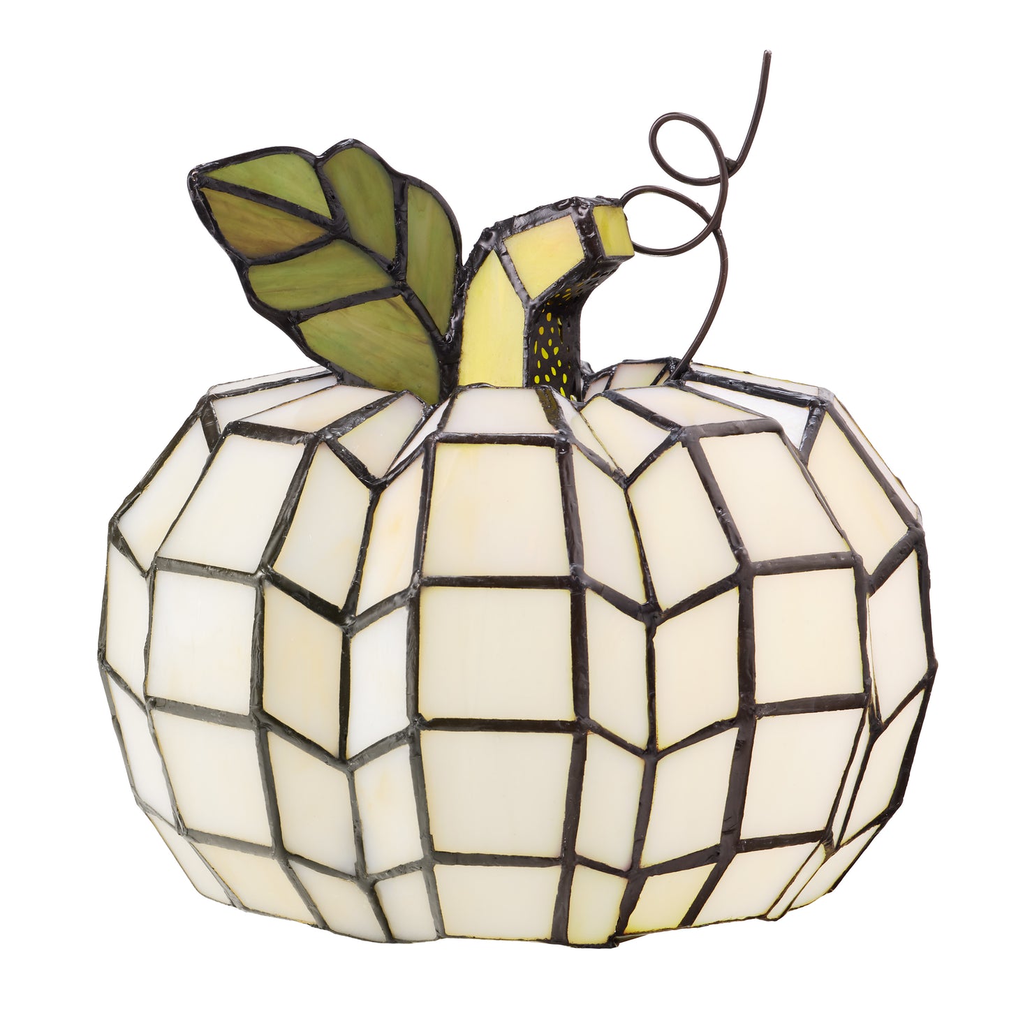 9"H Patch the Pumpkin Stained Glass Accent Lamp