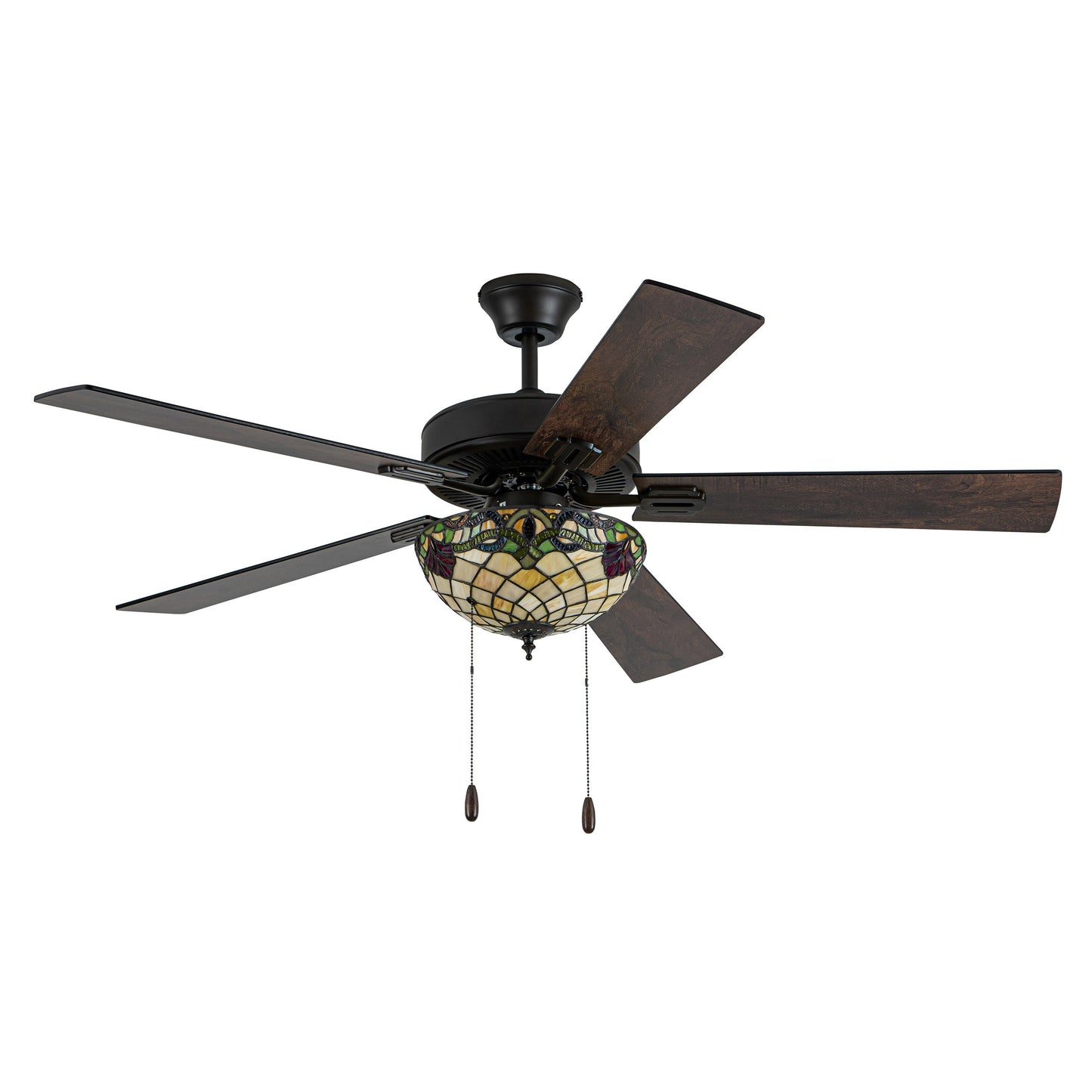 52" W Westley Tiffany Stained Glass Ceiling Fan with Remote Control