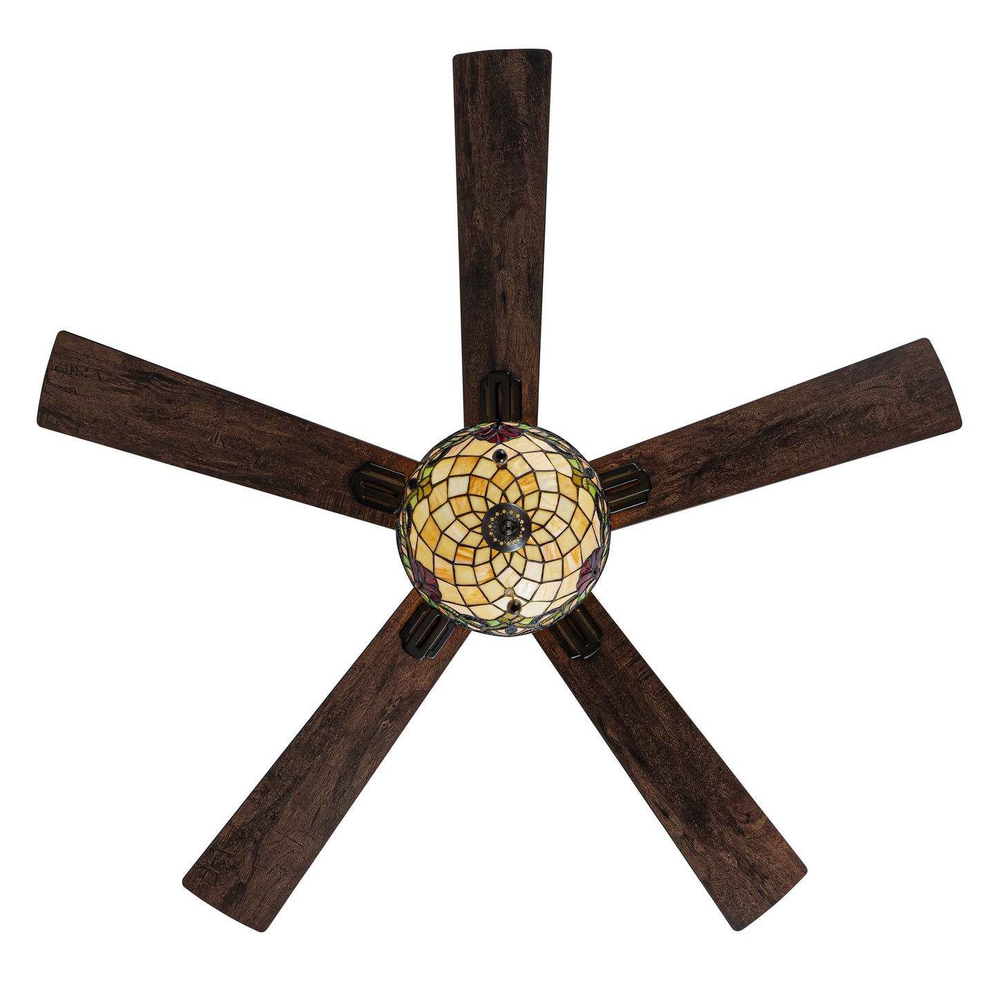 52" W Westley Tiffany Stained Glass Ceiling Fan with Remote Control