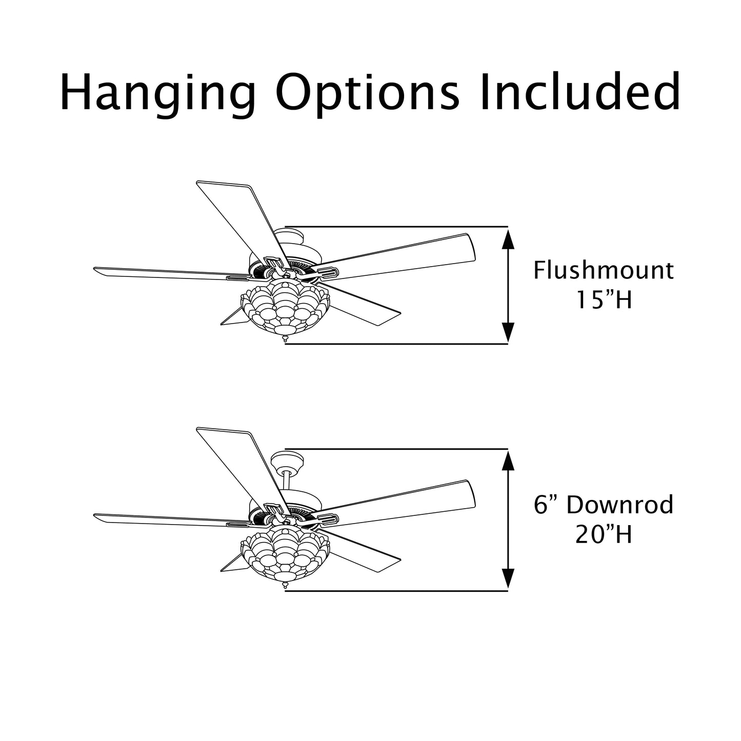 52" W Westley Tiffany Stained Glass Ceiling Fan with Remote Control