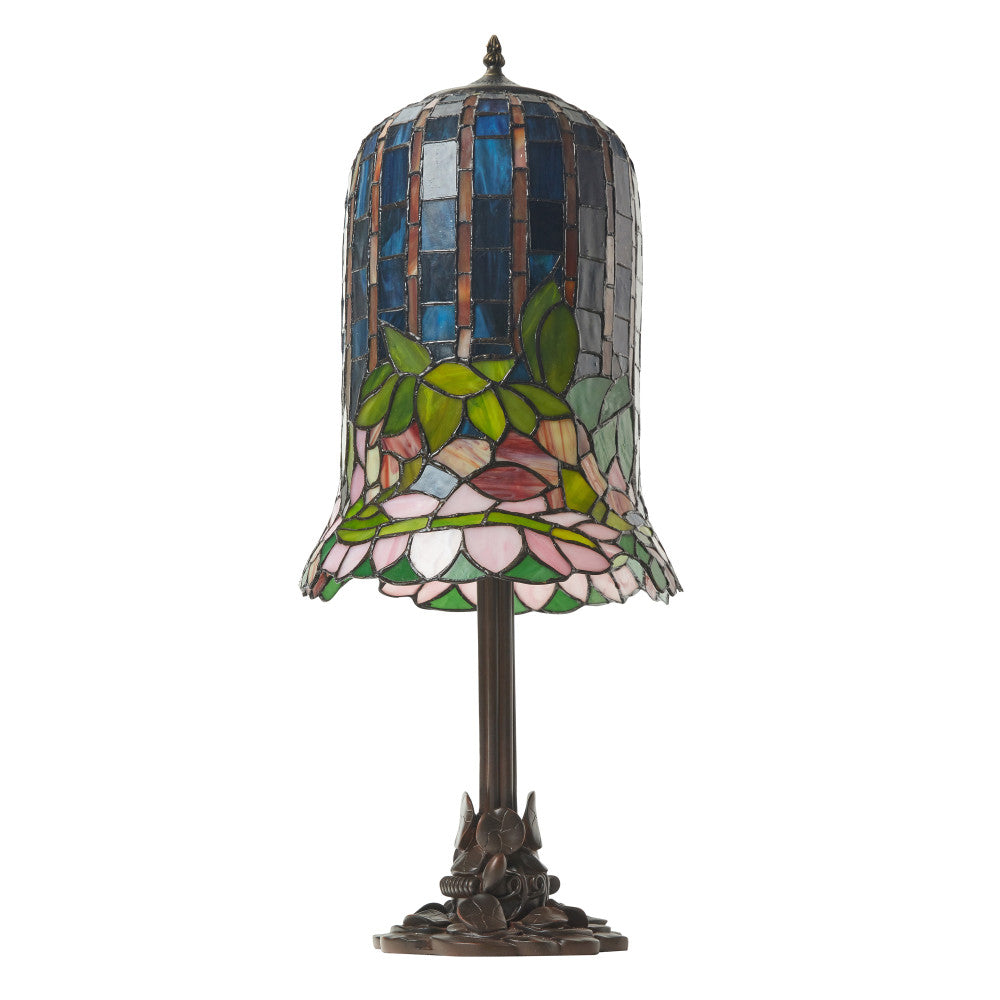 26" H Pond Lily Tiffany-Style Stained Glass Table Lamp