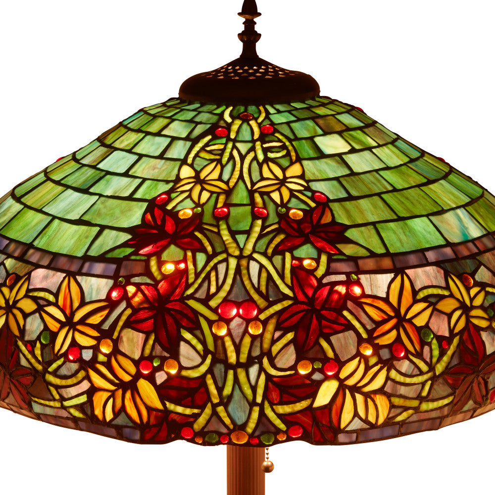 65"H Hampstead Tiffany Style Stained Glass Floor Lamp