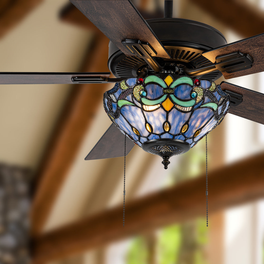 52"W Monroe 5-Blade Remote-Controlled Ceiling Fan
