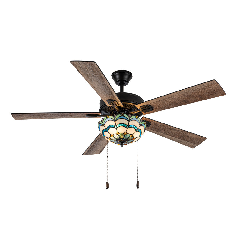 52"W Thatcher 5-Blade Remote-Controlled Ceiling Fan