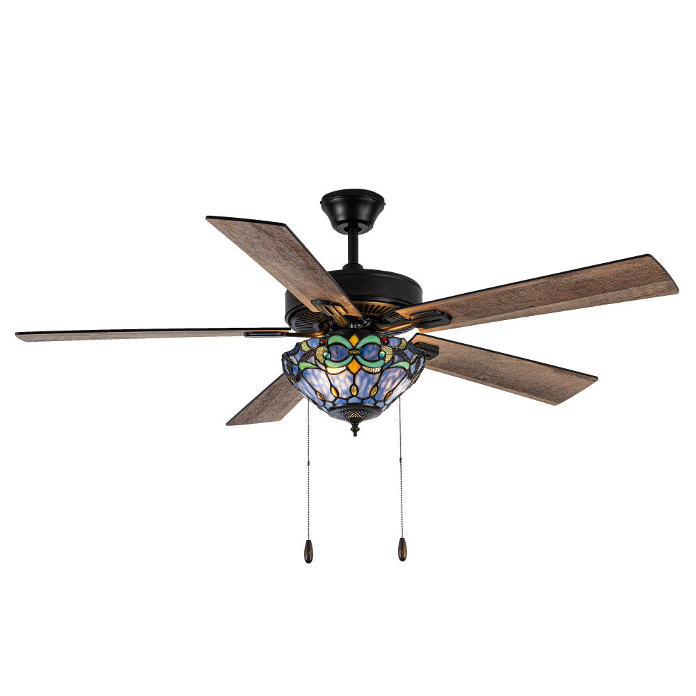 52"W Monroe 5-Blade Remote-Controlled Ceiling Fan