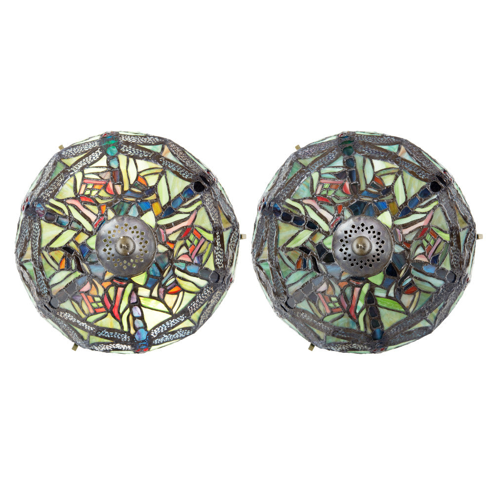 10.5"H Tiffany Style Dragonfly Accent Lamp