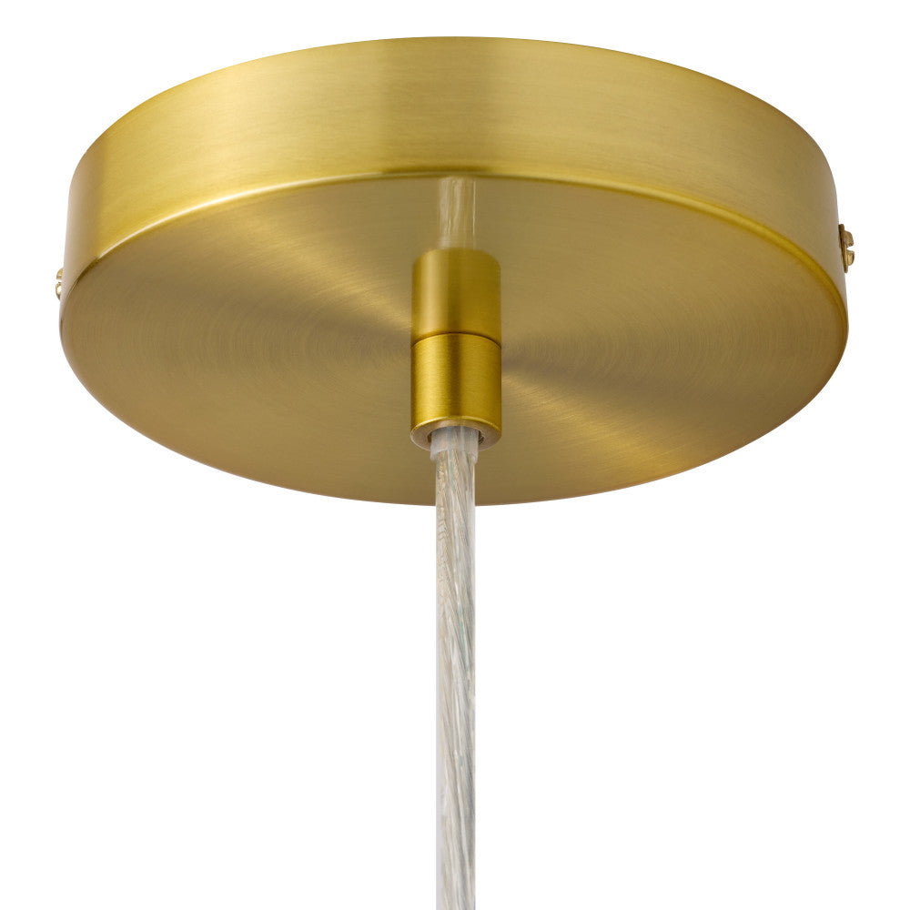 10" W Bouvier Metal and Stained Glass Pendant Light