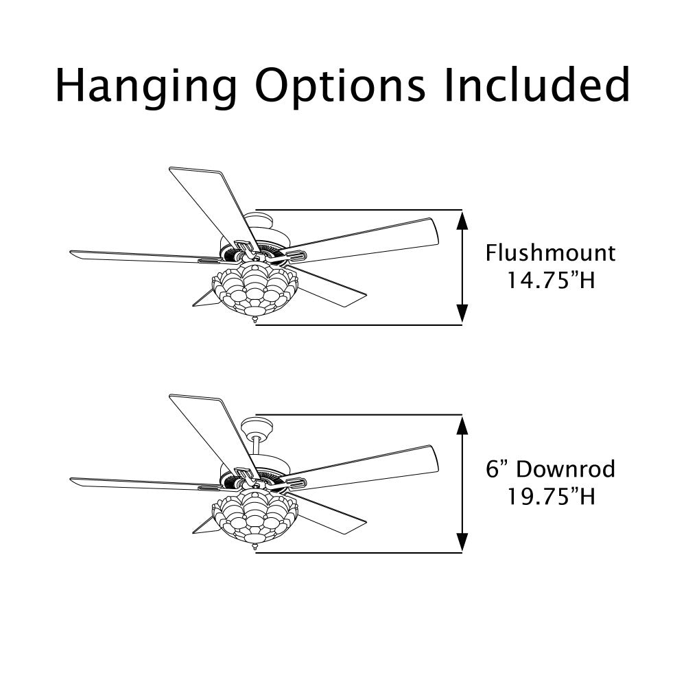 52"W Thatcher 5-Blade Remote-Controlled Ceiling Fan