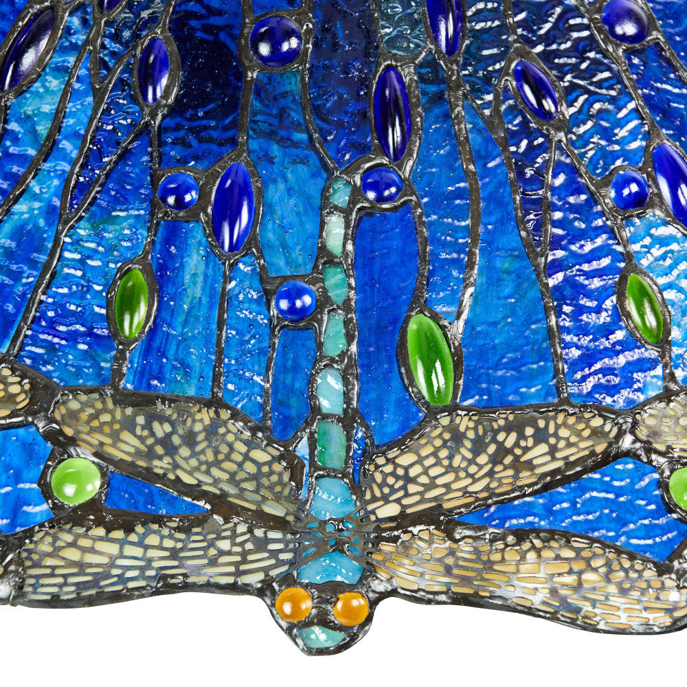 24"W 3-Light Tiffany-Style Dragonfly Pendant Light