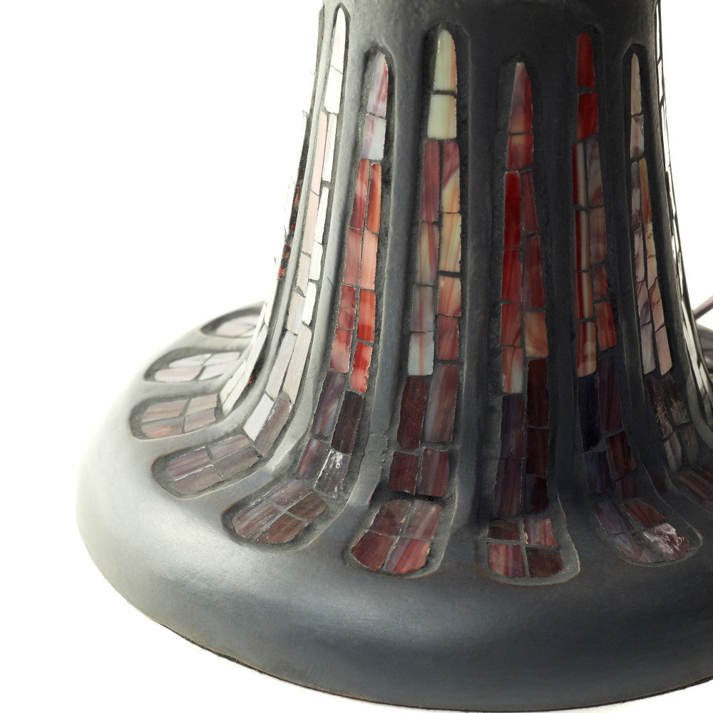 36" H Poppies Tiffany-Style Stained Glass Table Lamp