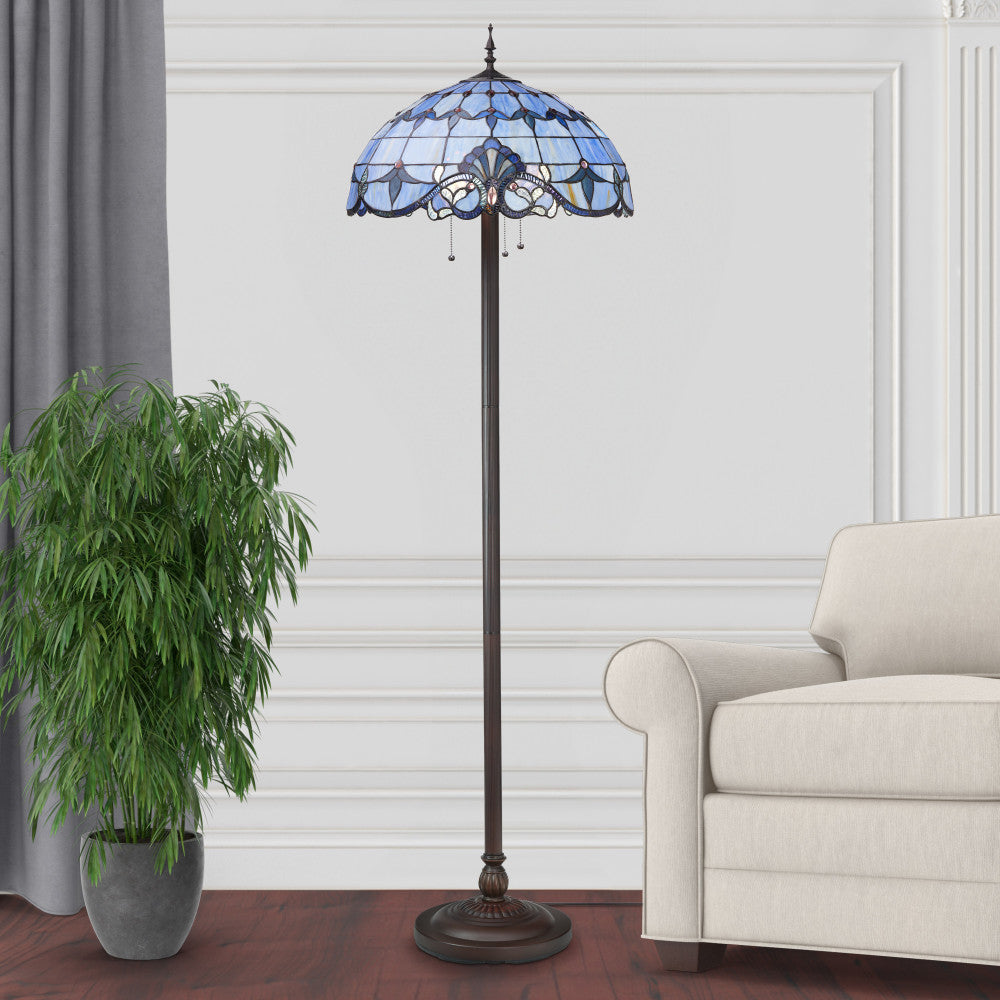 64"H Stained Glass Allistar Floor Lamp