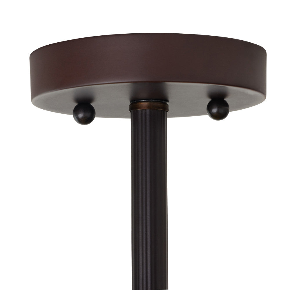 13" H Amelia Red and Amber Stained Glass Shade Traditional Ceiling Light