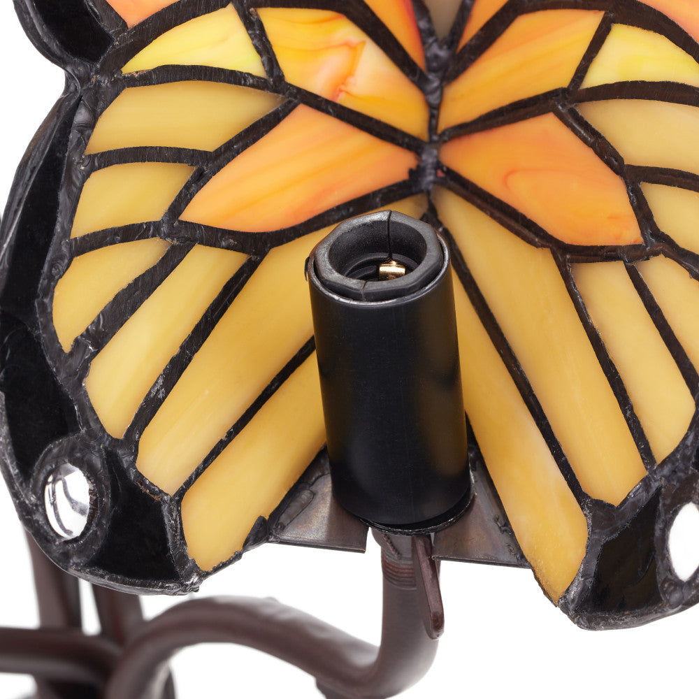 20.5" H Amelia Stained Glass Butterfly Table Lamp
