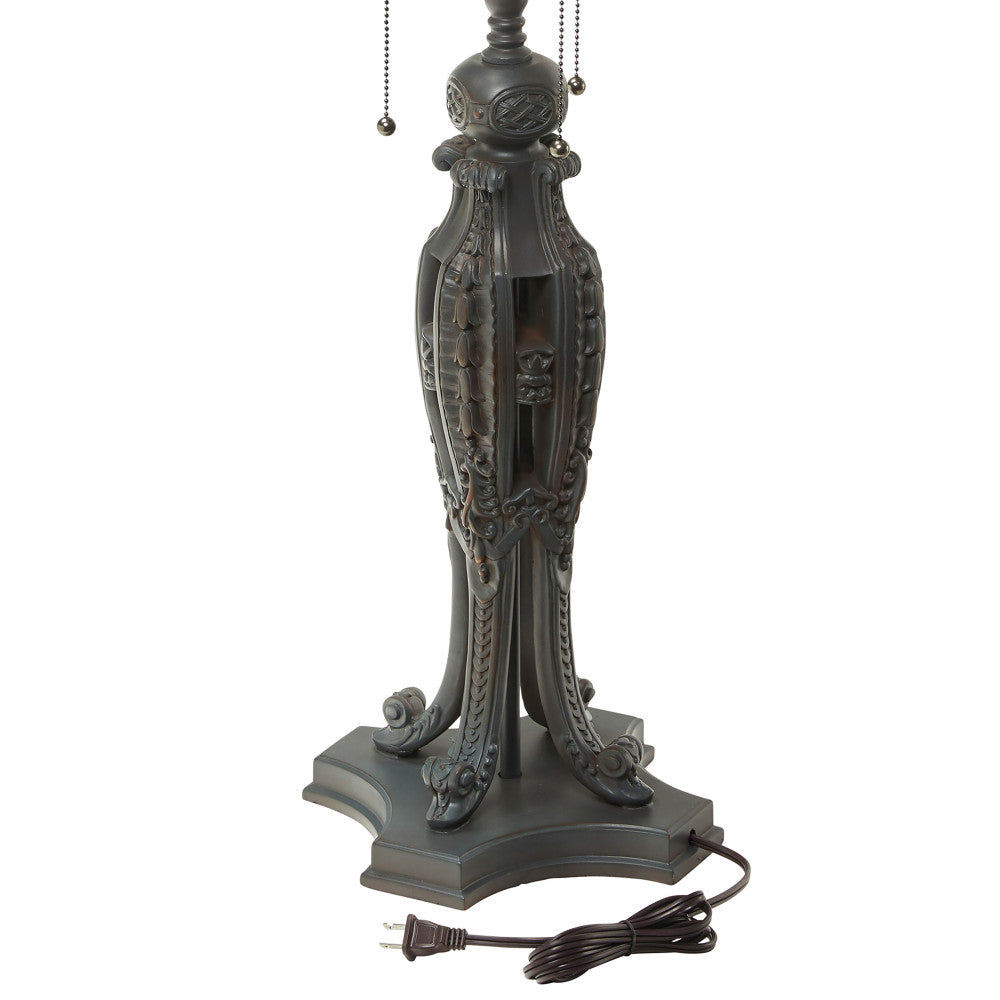 35" H Dragonfly Tiffany-Style Stained Glass Table Lamp