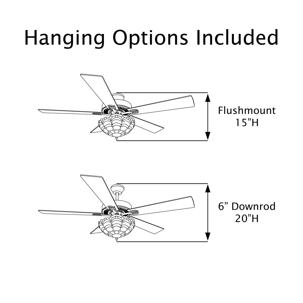 52" W Magna Carta Indoor Tiffany Stained Glass Oil Rubbed Bronze Ceiling Fan with Remote Control