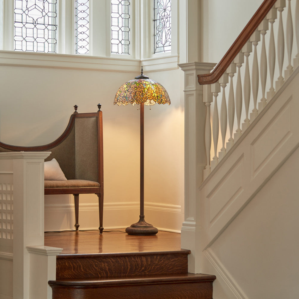 65" H Gwendoline Tiffany-Style Stained Glass Floor Lamp