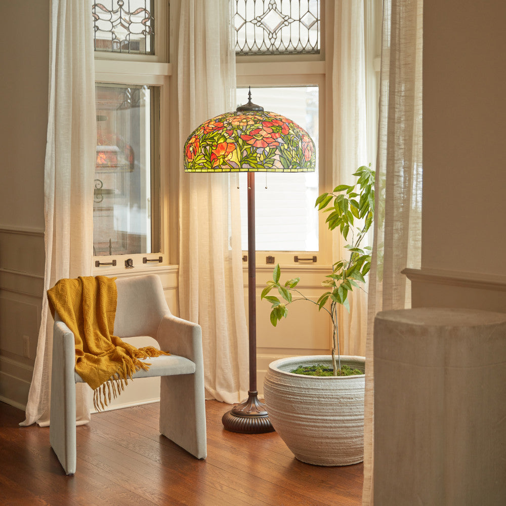 69" H Amaya Tiffany-Style Stained Glass Floor Lamp