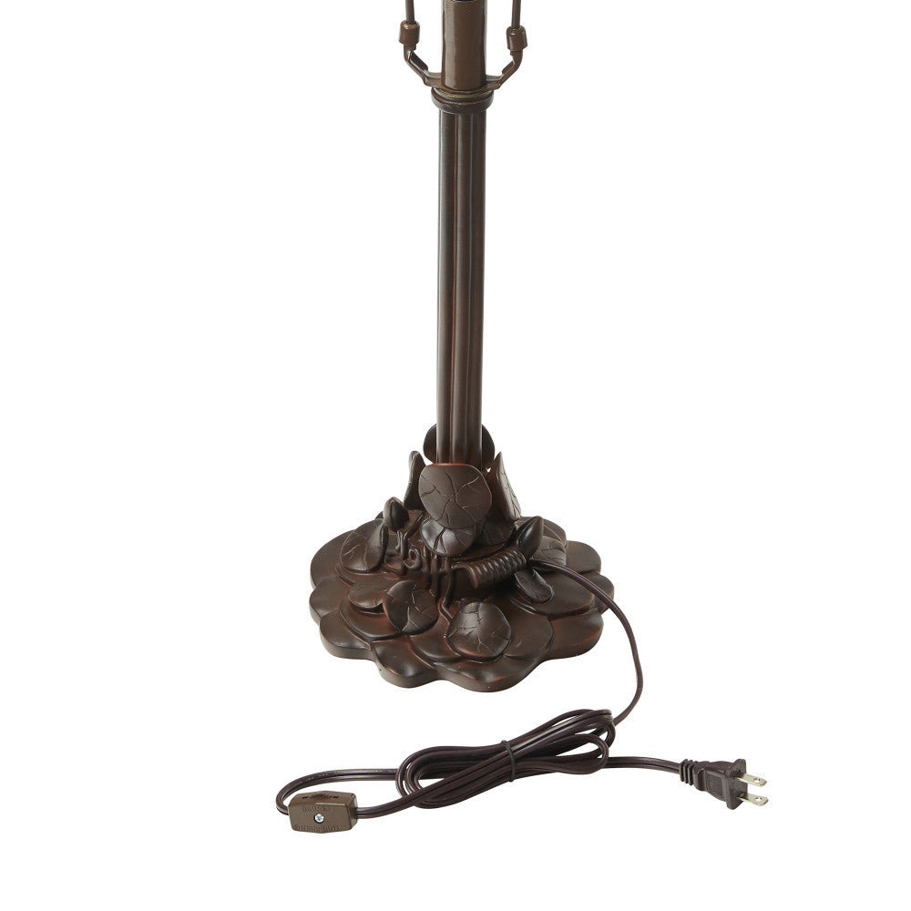 26" H Pond Lily Tiffany-Style Stained Glass Table Lamp