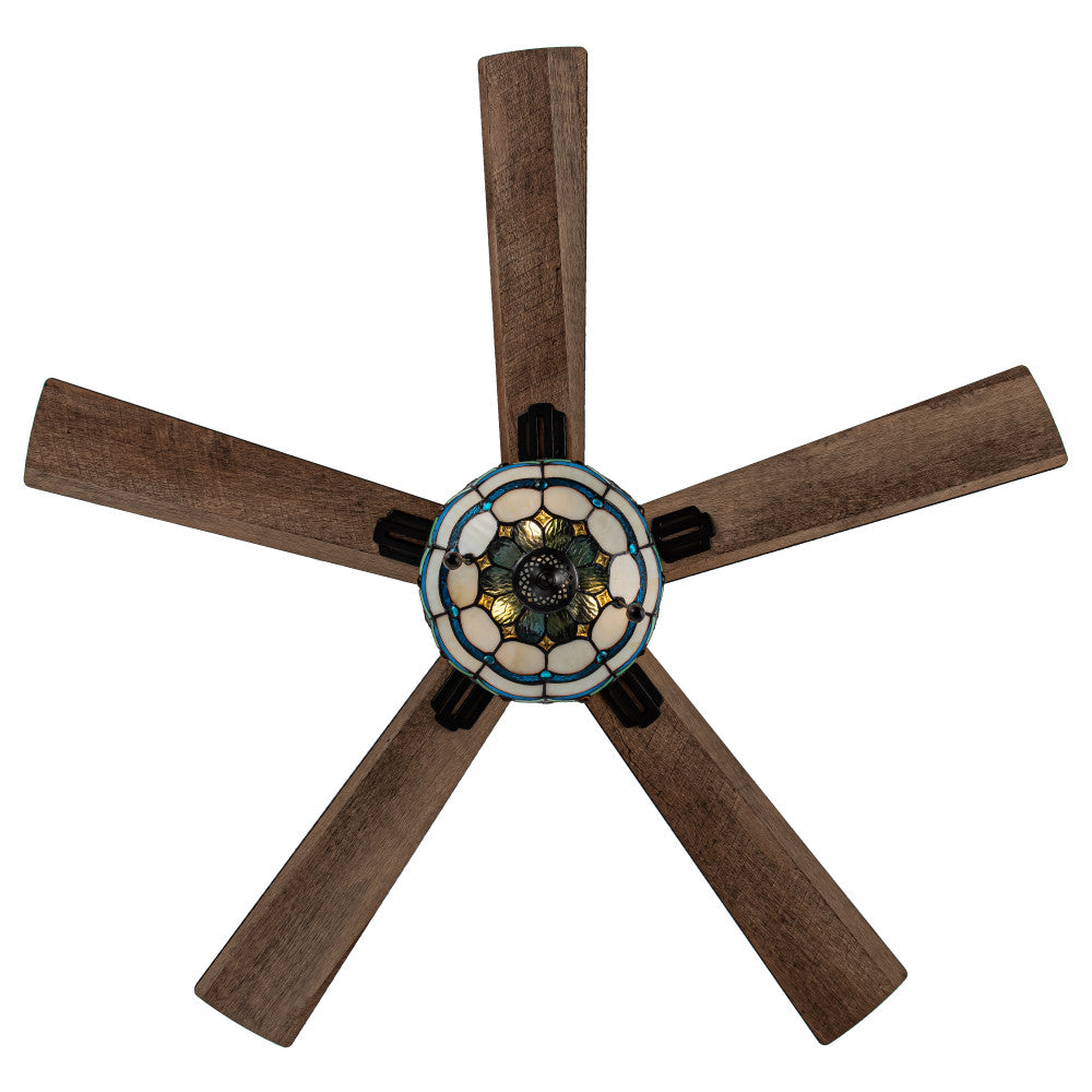 52"W Thatcher 5-Blade Remote-Controlled Ceiling Fan