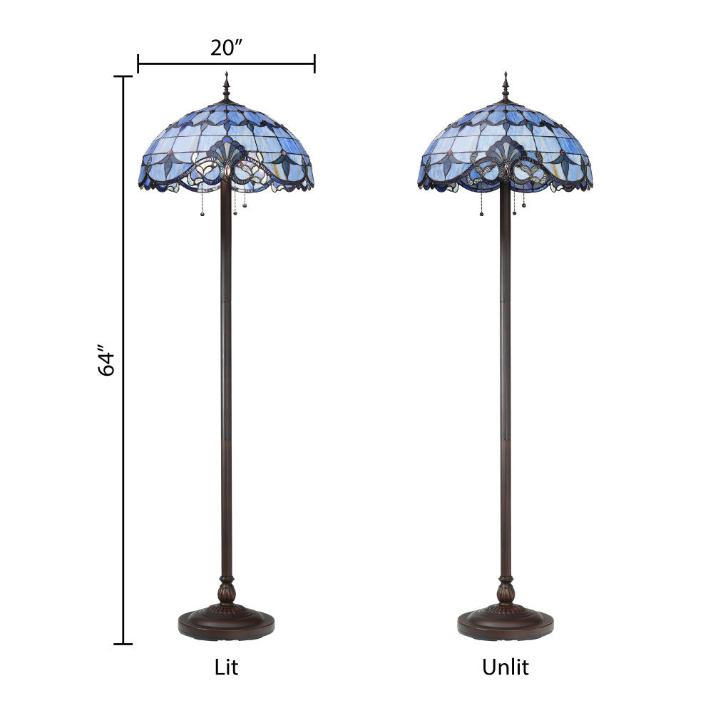 64"H Stained Glass Allistar Floor Lamp