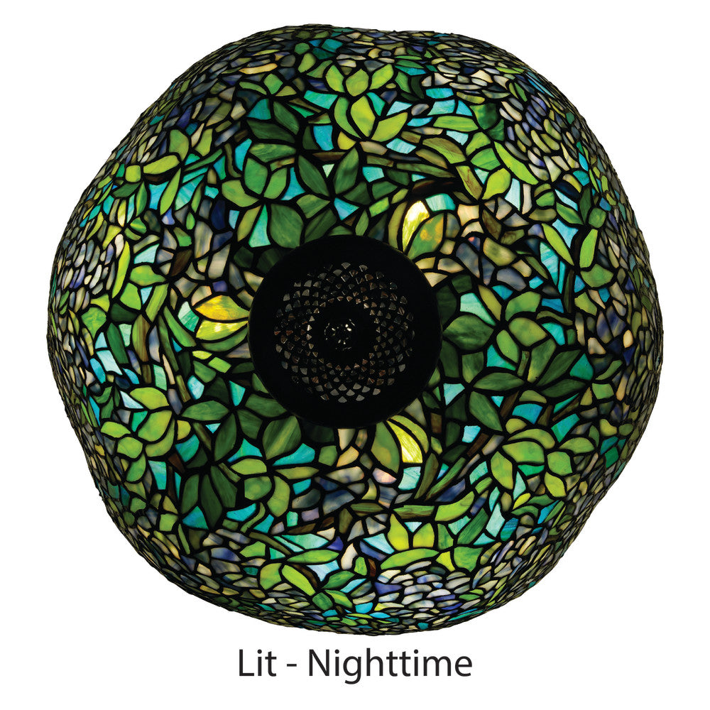 32" H Wisteria Tiffany-Style Stained Glass Table Lamp