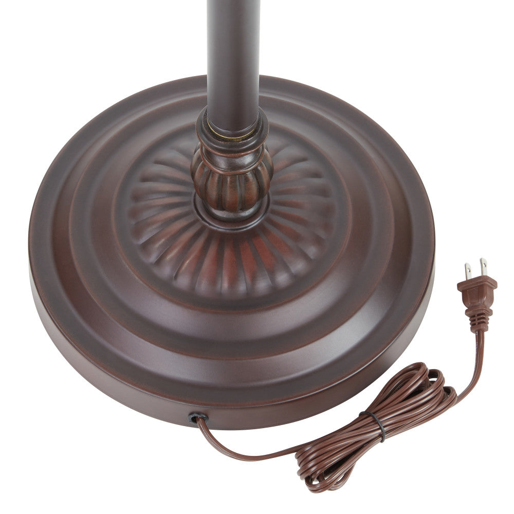 62.25" H Margriet Stained Glass Dome Shade Candlestick Base Floor Lamp