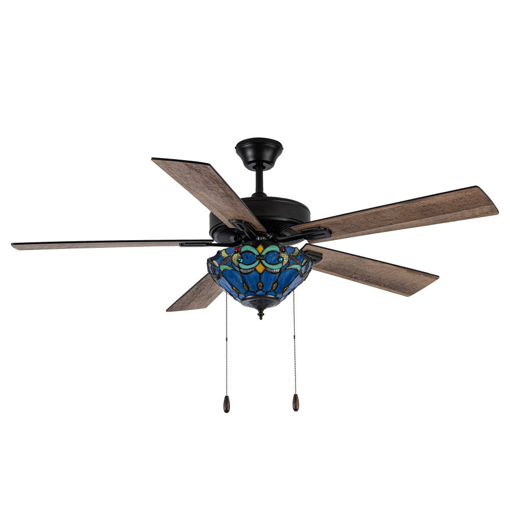 52"W Monroe 5-Blade Remote-Controlled Ceiling Fan