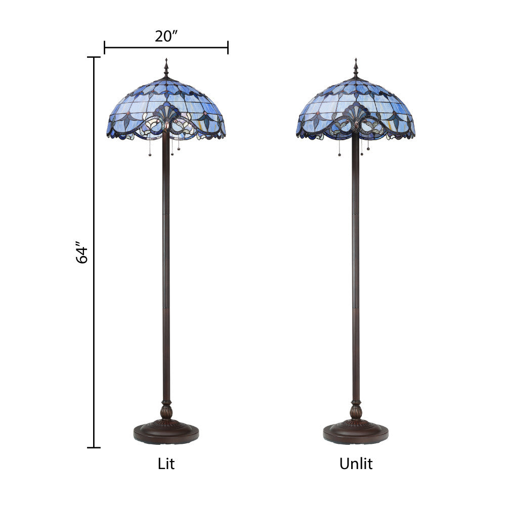 64"H Stained Glass Allistar Floor Lamp