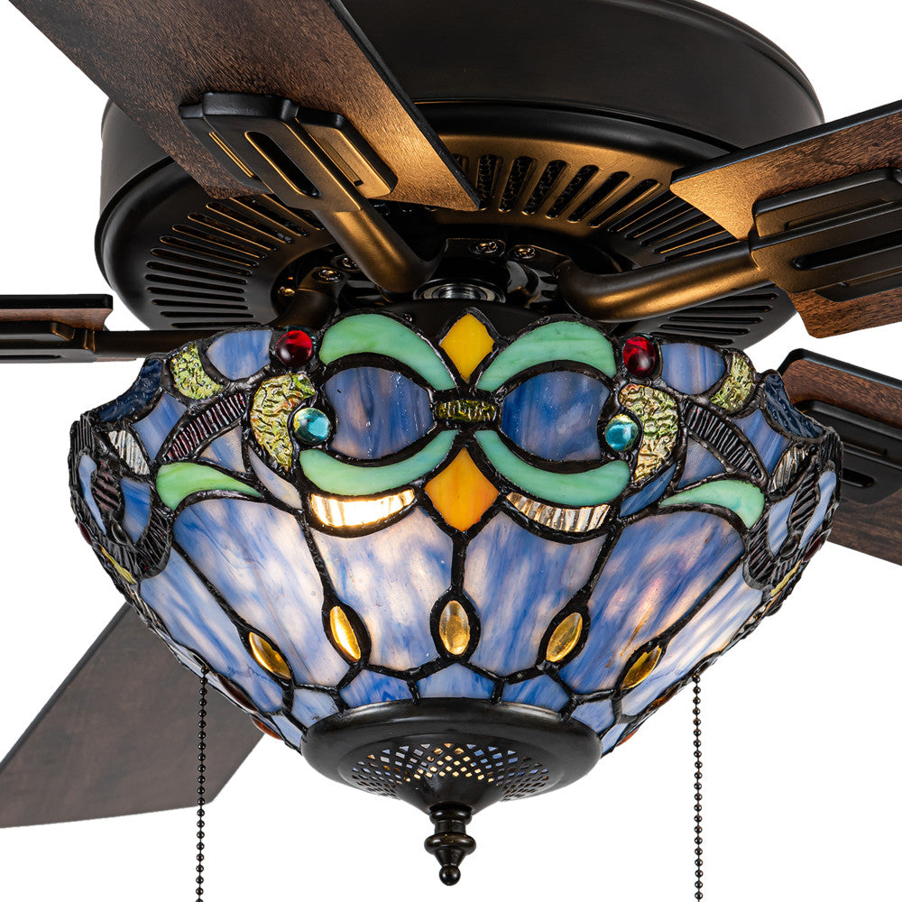 52"W Monroe 5-Blade Remote-Controlled Ceiling Fan